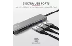 Концентратор Trust HALYX FAST 3USB+CARD READER USB-C ALUMINIUM (24191_TRUST)