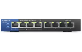 Linksys LGS108P Switch 4xGE PoE+, 4xGE, unmanaged - Фото