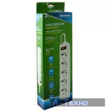 Сетевой фильтр питания Defender ES 5m 5 роз. white (99483)
