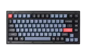 Keychron Клавиатура V1 84 Key QMK Gateron G PRO Brown Hot-Swap RGB Frosted Black - Фото