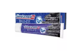 Зубна паста Blend-A-Med 3D White Відбілювання і глибока чистка з древ. вугіллям 100 мл (8001841142937) - Фото