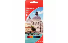 Карандаши цветные Kite Города двусторонние 12 шт. 24 цвета (K17-054-2) - Фото