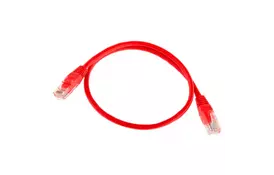 Патч-корд 0.25м, RJ-45, Cat.5e, CU, мідь, червоний Ritar (PCR-CU/0.25Rd/04263) - Фото