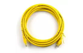 Патч-корд 20м, RJ-45, Cat.5e, CU, медь, желтый Ritar (PCR-CU/20Yw / 04300) - Фото