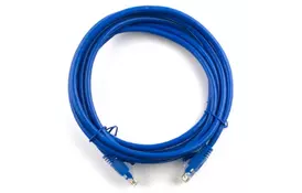 Патч-корд 20м, RJ-45, Cat.5e, CU, медь, синий Ritar (PCR-CU/20Be / 04301) - Фото