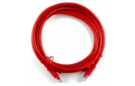 Патч-корд 25м, RJ-45, Cat.5e, CU, медь, красный Ritar (PCR-CU/25Rd / 04304) - Фото