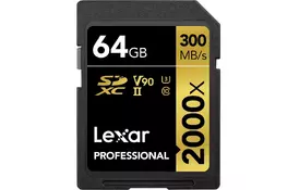Карта памяти Lexar 64GB SDXC class 10 UHS-II 2000x Professional (LSD2000064G-BNNNG) - Фото