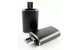 Дата кабель OTG USB - Micro-USB black DENGOS (ADP-017) - Фото