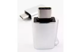 Дата кабель OTG USB - Type-C grey DENGOS (ADP-019) - Фото