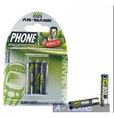 Аккумулятор Ansmann AAA 800 mAh DECT * 3 (5030142)