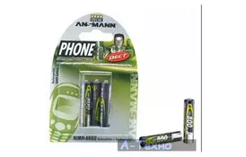 Акумулятор Ansmann AAA 800 mAh DECT * 3 (5030142) - Фото