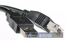 Кабель для принтера USB 2.0 AM/BM 5.0m PowerPlant (KD00AS1227) - Фото