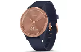 Смарт-часы Garmin vivomove 3S, Rose Gold, Navy, Silicone (010-02238-23) - Фото