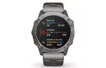 Смарт-часы Garmin fenix 6X Pro Solar, Titanium with vented titanium bracelet (010-02157-24)