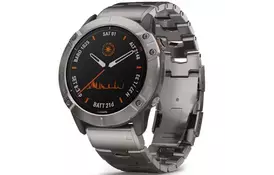 Смарт-часы Garmin fenix 6X Pro Solar, Titanium with vented titanium bracelet (010-02157-24) - Фото