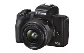 Цифровий фотоапарат Canon EOS M50 Mk2 + 15-45 IS STM Kit Black + сумка SB130 + SD16GB (4728C058) - Фото