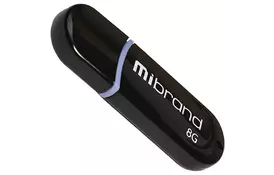 USB флеш накопичувач Mibrand 8GB Panther Black USB 2.0 (MI2.0/PA8P2B) - Фото