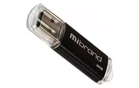 USB флэш-накопитель Mibrand 64GB Cougar Black USB 2.0 (MI2.0/CU64P1B) - Фото