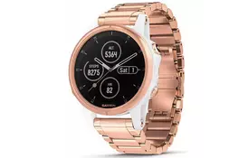 Смарт-часы Garmin fenix 5S Plus, Sapphire, White с Rose Gold-tone Metal Ban (010-01987-11) - Фото