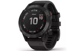 Смарт-часы Garmin fenix 6, Pro и Sapphire editions, Black with Black Band, G (010-02158-02) - Фото