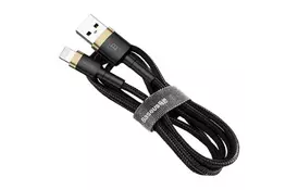 Дата-кабель BASEUS Cafule USB for Lightning Gold/Black 2м (CALKLF-CV1) - Фото