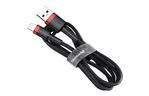 Дата-кабель Baseus Cafule USB-Lightning, 2A, 3м Black/Red (CALKLF-R91)