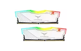 Модуль памяти для компьютера DDR4 16GB (2x8GB) 3600 MHz T-Force Delta White RGB Team (TF4D416G3600HC18JDC01) - Фото