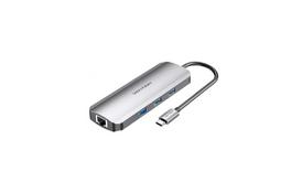 Док-станция  Vention USB3.1 Type-C --> HDMI/USB 3.0x3/RJ45/SD/TF/PD 100 ( TOKHB) - Фото