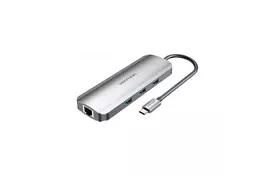 Док-станция  Vention  USB3.1 Type-C --> HDMI/USB 3.0x3/RJ45/SD/TF/TRRS 3 ( TOLHB) - Фото