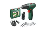 Шуруповерт Bosch EasyDrill 1200, 12В, 2х1.5Ач, ЗУ, набор сверл и бит, кейс (0.603.9D3.007)