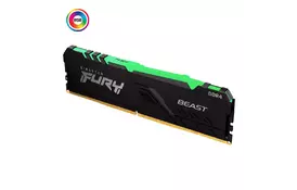 Модуль пам'яті для комп'ютера DDR4 4GB 3000 MHz Fury Beast RGB Kingston Fury (ex.HyperX) (KF430C15BBA/8) - Фото