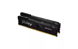 Модуль памяти для компьютера DDR4 32GB (2x16GB) 3200 MHz Fury Beast Black Kingston Fury (ex.HyperX) (KF432C16BB1K2/32) - Фото