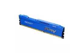 Модуль пам'яті для комп'ютера DDR3 4GB 1600 MHz Fury Beast Blue Kingston Fury (ex.HyperX) (KF316C10B/4) - Фото