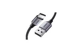 Дата кабеля USB 2.0 AM to Type-C 1.5m US288 Aluminum Braid (Black) Ugreen (60127) - Фото