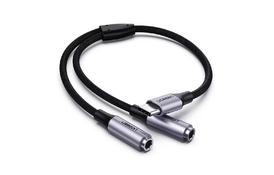 Перехідник Ugreen Type-C M to 2x 3.5mm F Audio Adapter 20 cm AV144 (Gray) (30732) - Фото