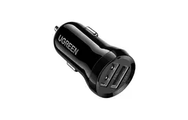 Зарядний пристрій Ugreen ED018 24W 2xUSB Car Charger (Black) (50875) - Фото