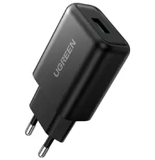 Зарядное устройство для Ugreen CD122 18W USB QC 3.0 Charger (Black) (70273)