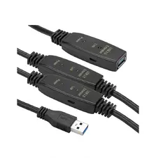 Адаптер USB 3.0 AM - AF, 20 m, Active PowerPlant (CA912865)