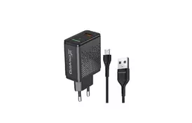 Зарядний пристрій Grand-X Fast Charge 3-в-1 QC3.0, FCP, AFC, 18W + cable microUSB (CH-650M) - Фото