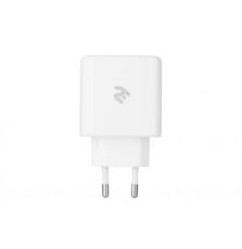 Зарядное устройство 2E USB Wall Charger QC, PD, Max 30W, white (2E-WC2USB30W-W)