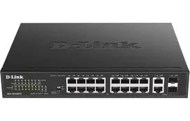 D-Link Коммутатор DES-1018MPV2 16xFE PoE, 2xSFP/GE, 246W - Фото