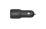 Зарядное устройство для Belkin Car Charger (24W) Dual USB-A, USB-A - Lightning, 1m, black (CCD001BT1MBK)