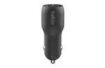 Зарядное устройство для Belkin Car Charger (24W) Dual USB-A, USB-A - Lightning, 1m, black (CCD001BT1MBK)