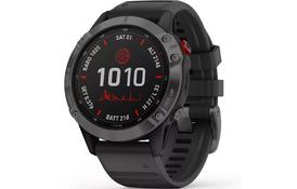 Смарт-годинник Garmin fenix 6 Pro Solar, Slate Gray with Black Band (010-02410-15) - Фото