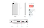 Батарея универсальная ColorWay 10 000 mAh Slim, LCD, White (CW-PB100LPH2WT-D)