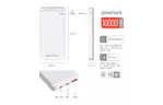 Батарея универсальная ColorWay 10 000 mAh Slim (USB QC3.0 + USB-C Power Delivery 18W) White (CW-PB100LPG3WT-PD)