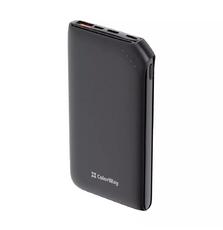 Батарея универсальная ColorWay 10 000 mAh Soft touch (USB QC3.0 + USB-C Power Delivery 18W) (CW-PB100LPE3BK-PD)
