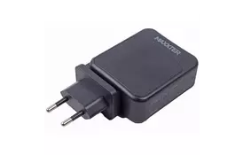 Зарядний пристрій Maxxter 1USB-A + 2USB-C (PD 65W+PD 18W + QC 3.0) (WC-PD65W-01) - Фото