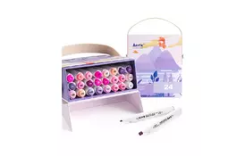 Маркер Arrtx Спиртовые Alp ASM-02PL 24 цвета Фиолетовые оттенки (LC302239) - Фото