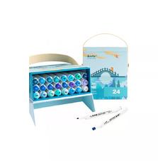 Маркер Arrtx Спиртовые Alp ASM-02BU 24 цвета Синие оттенки (LC302215)